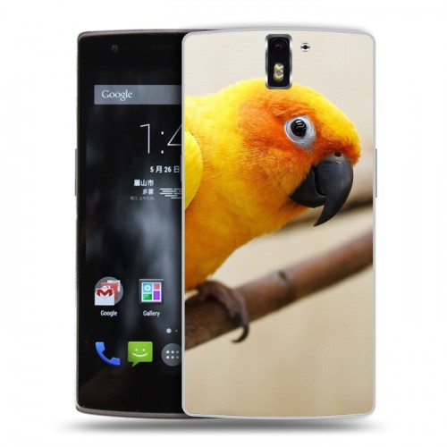 Дизайнерский силиконовый чехол для OnePlus One Попугаи