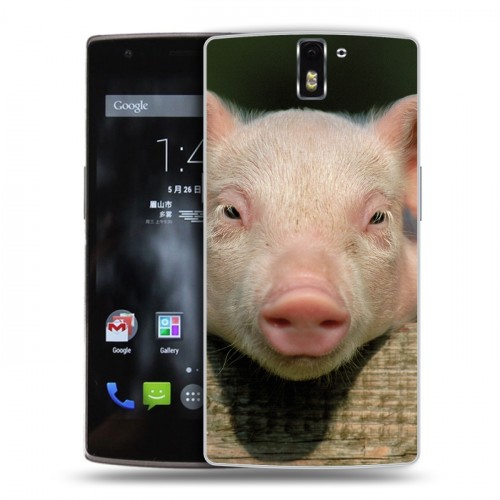 Дизайнерский силиконовый чехол для OnePlus One Свинки
