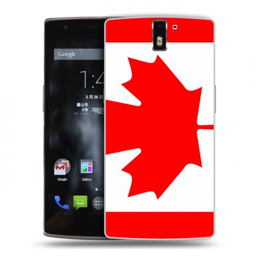 Дизайнерский силиконовый чехол для OnePlus One Флаг Канады