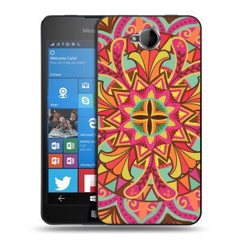 Дизайнерский силиконовый чехол для Microsoft Lumia 650 Кислотные мандалы (на заказ)