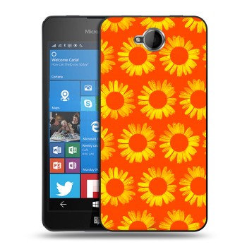 Дизайнерский силиконовый чехол для Microsoft Lumia 650 Монохромные цветы (на заказ)