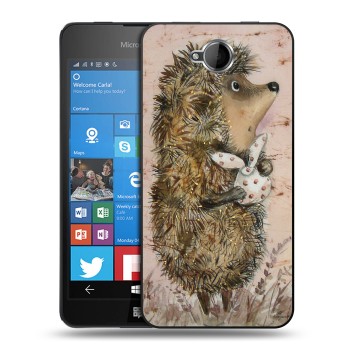 Дизайнерский силиконовый чехол для Microsoft Lumia 650 Ежик в тумане (на заказ)