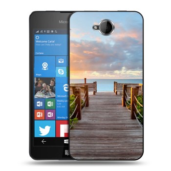 Дизайнерский силиконовый чехол для Microsoft Lumia 650 пляж (на заказ)