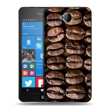 Дизайнерский силиконовый чехол для Microsoft Lumia 650 кофе (на заказ)