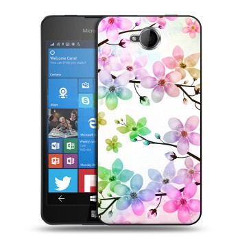 Дизайнерский силиконовый чехол для Microsoft Lumia 650 Органические цветы (на заказ)