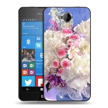 Дизайнерский силиконовый чехол для Microsoft Lumia 650 Пионы (на заказ)