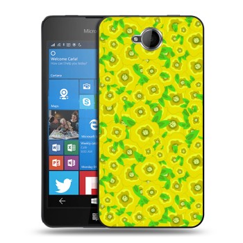 Дизайнерский силиконовый чехол для Microsoft Lumia 650 Маковые узоры (на заказ)