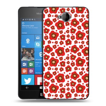 Дизайнерский силиконовый чехол для Microsoft Lumia 650 Маковые узоры (на заказ)