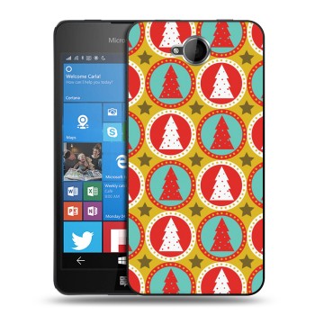 Дизайнерский силиконовый чехол для Microsoft Lumia 650 Ретро Рождество (на заказ)
