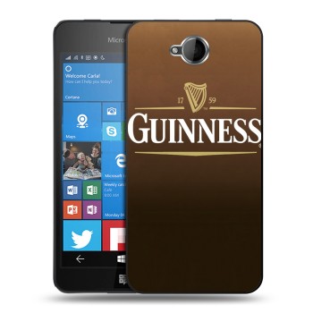 Дизайнерский силиконовый чехол для Microsoft Lumia 650 Guinness (на заказ)