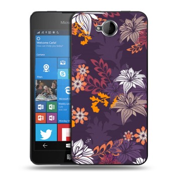 Дизайнерский силиконовый чехол для Microsoft Lumia 650 Цветочные паттерны (на заказ)