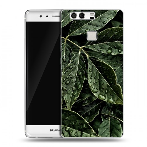 Дизайнерский силиконовый чехол для Huawei P9 Нуарные листья