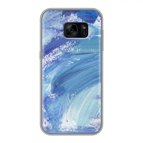 Дизайнерский силиконовый чехол для Samsung Galaxy S7 Edge Мазки краски