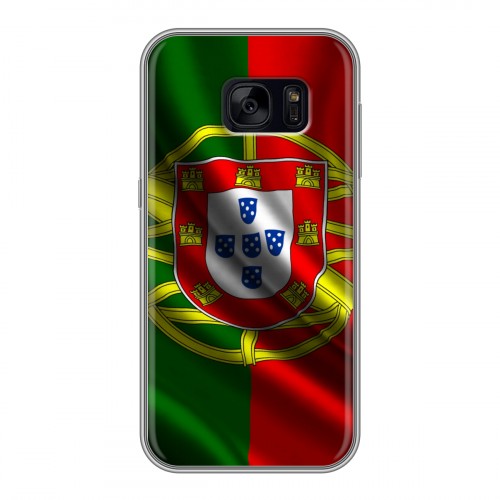 Дизайнерский силиконовый чехол для Samsung Galaxy S7 Edge Флаг Португалии