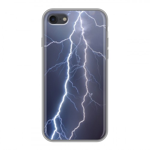 Дизайнерский силиконовый с усиленными углами чехол для Iphone 7 Молния