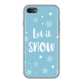 Дизайнерский силиконовый чехол для Iphone 7 снежинки