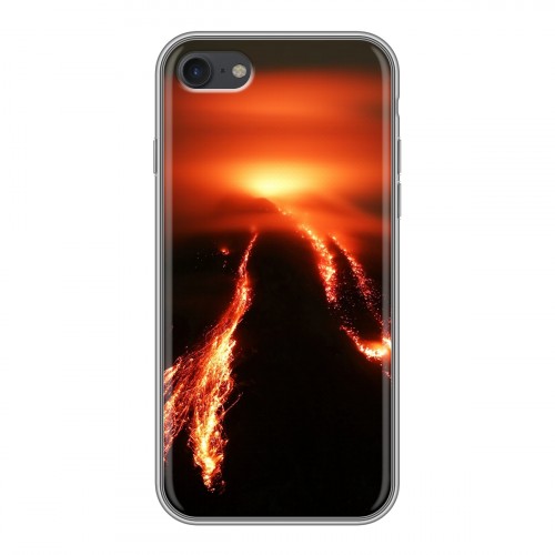 Дизайнерский силиконовый с усиленными углами чехол для Iphone 7 вулкан