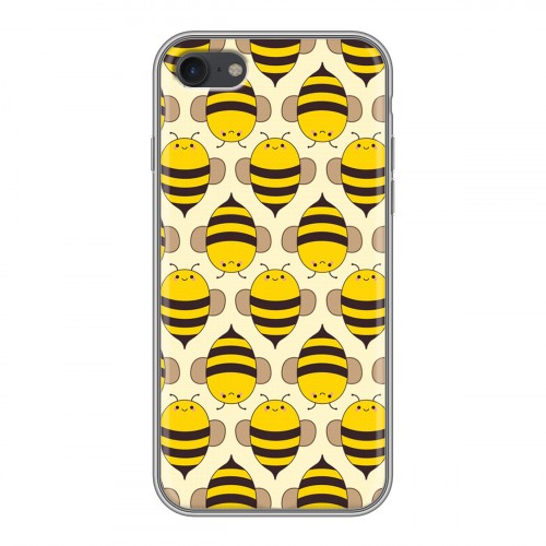Дизайнерский силиконовый чехол для Iphone 7 Пчелиные узоры