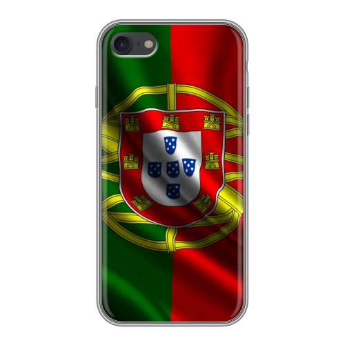 Дизайнерский силиконовый с усиленными углами чехол для Iphone 7 Флаг Португалии