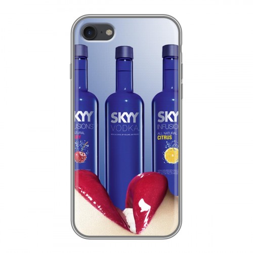 Дизайнерский силиконовый с усиленными углами чехол для Iphone 7 Skyy Vodka