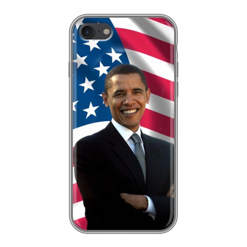 Дизайнерский силиконовый чехол для Iphone 7 Барак Обама