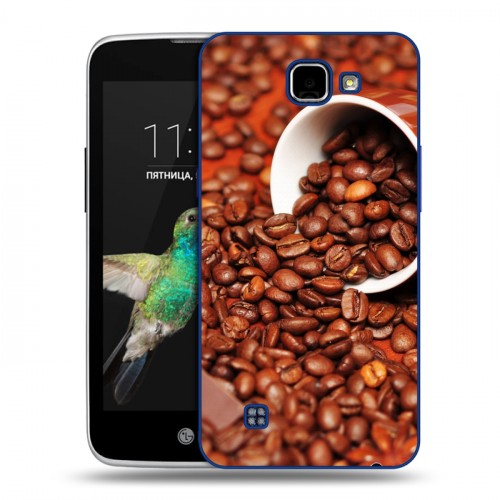 Дизайнерский пластиковый чехол для LG K4 кофе текстуры