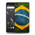 Дизайнерский силиконовый чехол для BQ Aquaris X5 Флаг Бразилии