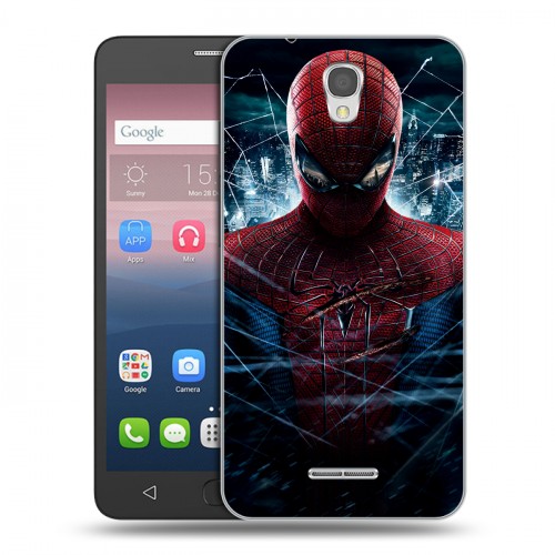 Дизайнерский силиконовый чехол для Alcatel Pop 4 Человек -паук