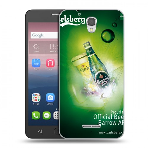 Дизайнерский силиконовый чехол для Alcatel Pop 4 Carlsberg