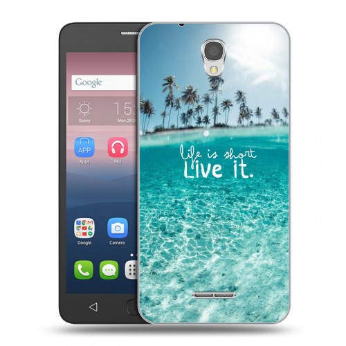 Дизайнерский силиконовый чехол для Alcatel Pop 4 Пляж