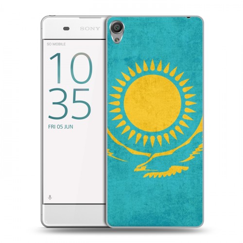 Дизайнерский пластиковый чехол для Sony Xperia XA Флаг Казахстана