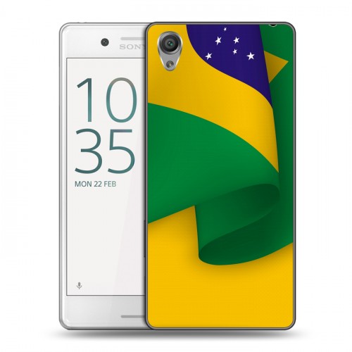 Дизайнерский пластиковый чехол для Sony Xperia X Performance Флаг Бразилии