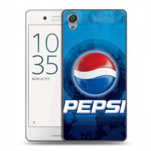 Дизайнерский пластиковый чехол для Sony Xperia X Performance Pepsi