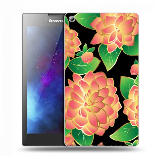 Дизайнерский силиконовый чехол для Lenovo Tab 3 7 Люксовые цветы