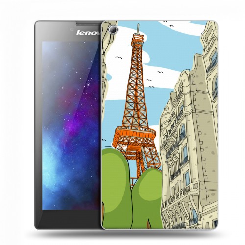 Дизайнерский силиконовый чехол для Lenovo Tab 3 7 Столичные зарисовки