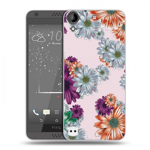 Дизайнерский пластиковый чехол для HTC Desire 530 Цветочный арт-деко