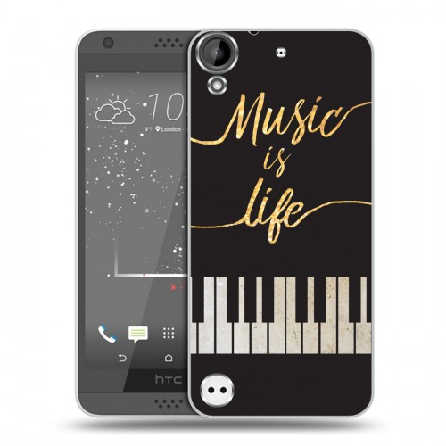 Дизайнерский пластиковый чехол для HTC Desire 530 Дизайнерское пианино