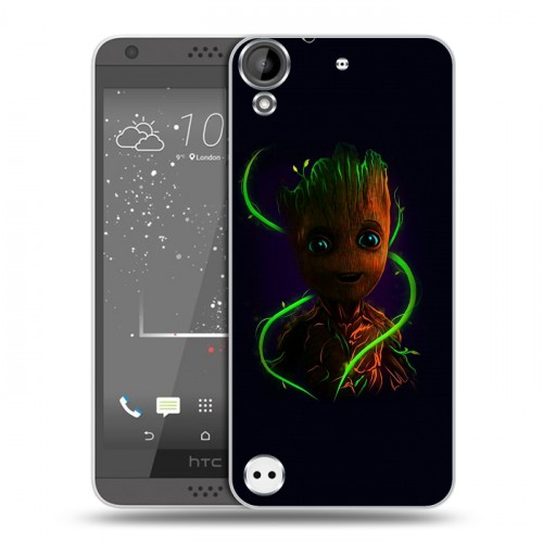 Дизайнерский пластиковый чехол для HTC Desire 530 Неоновые супергерои