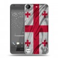 Дизайнерский пластиковый чехол для HTC Desire 530 Флаг Грузии