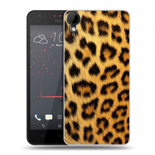 Дизайнерский пластиковый чехол для HTC Desire 825 Леопард