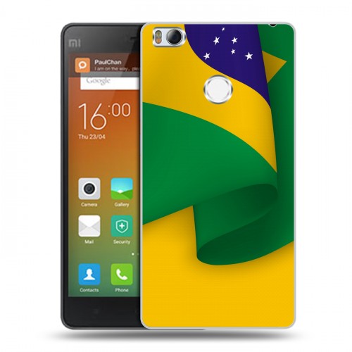 Дизайнерский силиконовый чехол для Xiaomi Mi4S Флаг Бразилии