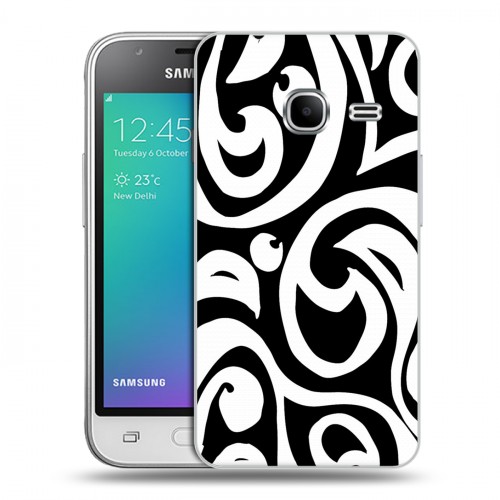 Дизайнерский силиконовый чехол для Samsung Galaxy J1 mini (2016) Черно-белые фантазии