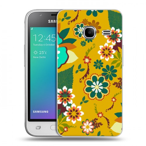 Дизайнерский силиконовый чехол для Samsung Galaxy J1 mini (2016) Цветочные паттерны