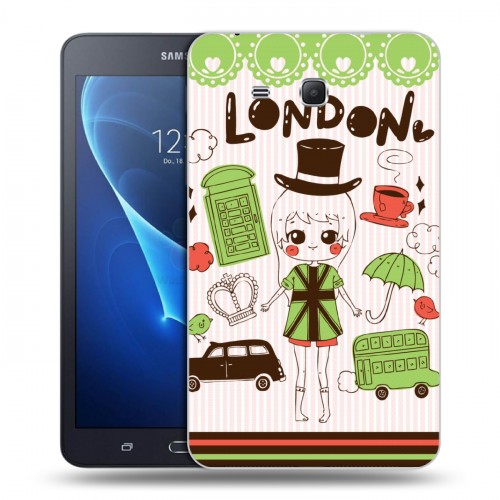 Дизайнерский силиконовый чехол для Samsung Galaxy Tab A 7 (2016) Городские символы