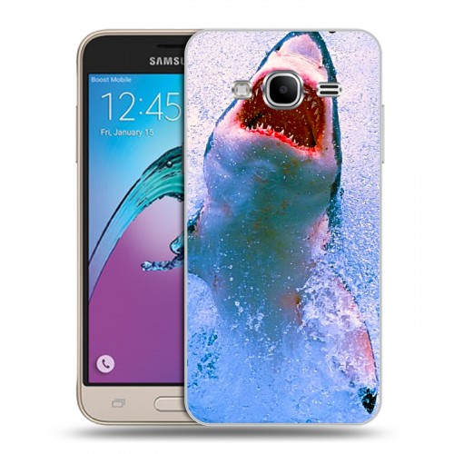 Дизайнерский пластиковый чехол для Samsung Galaxy J3 (2016) Акулы