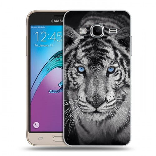 Дизайнерский пластиковый чехол для Samsung Galaxy J3 (2016) Тигры