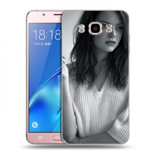 Дизайнерский пластиковый чехол для Samsung Galaxy J5 (2016) Эмма Стоун