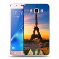 Дизайнерский силиконовый с усиленными углами чехол для Samsung Galaxy J5 (2016) Париж