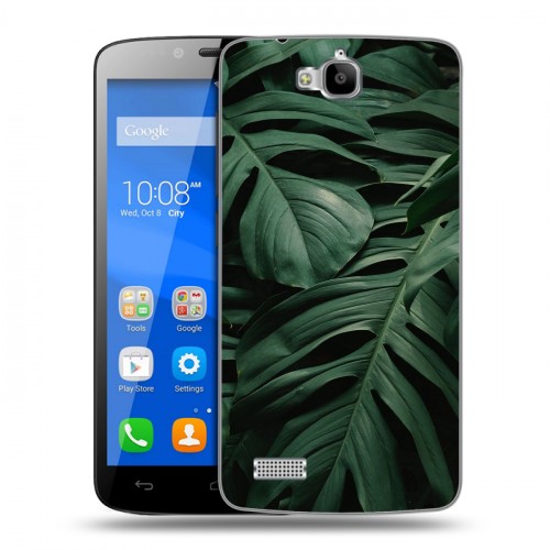 Дизайнерский пластиковый чехол для Huawei Honor 3C Lite Нуарные листья