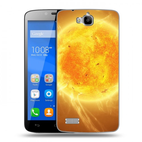 Дизайнерский пластиковый чехол для Huawei Honor 3C Lite Солнце